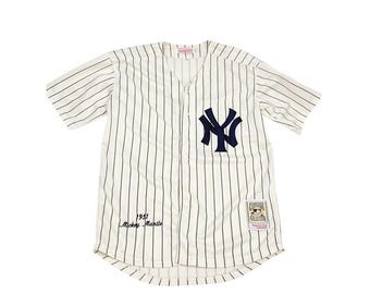 Maillot Mitchell & Ness New York Yankees Mickey Mantle 1951 Homme Crème Moyenne B514