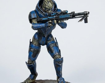 Garrus Miniature | 3D Printed Resin | Unpainted | Mass Effect Inspired | Custom Tabletop Miniature
