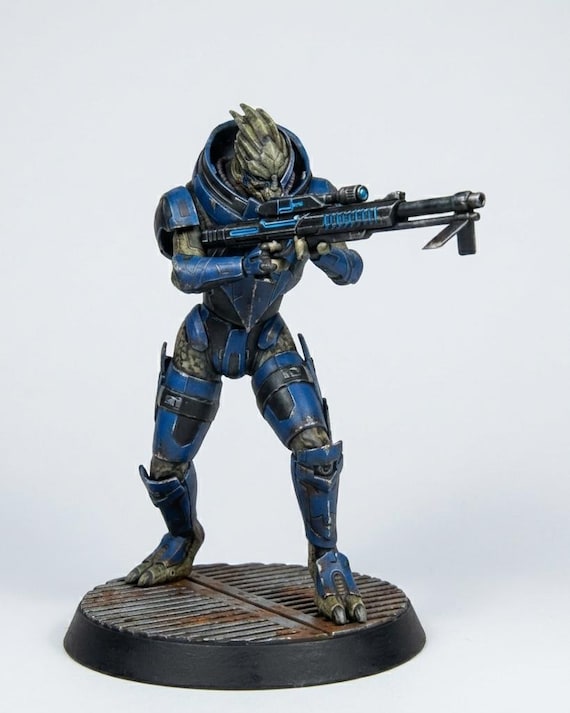 Garrus Miniature | 3D Printed Resin | Unpainted | Mass Effect Inspired | Custom Tabletop Miniature