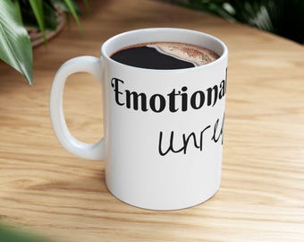 Känslomässigt oreglerad kattdame-mugg (galen kattdame) kaffekopp för kattälskare, rolig present till kattägare, unik kattmamma-present