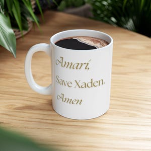 Ceramic Mug, Empyrean Series, Onyx Storm, Xaden Riorson, Dragons, Bookworm, Reading, new book coming soon, coffee image 1