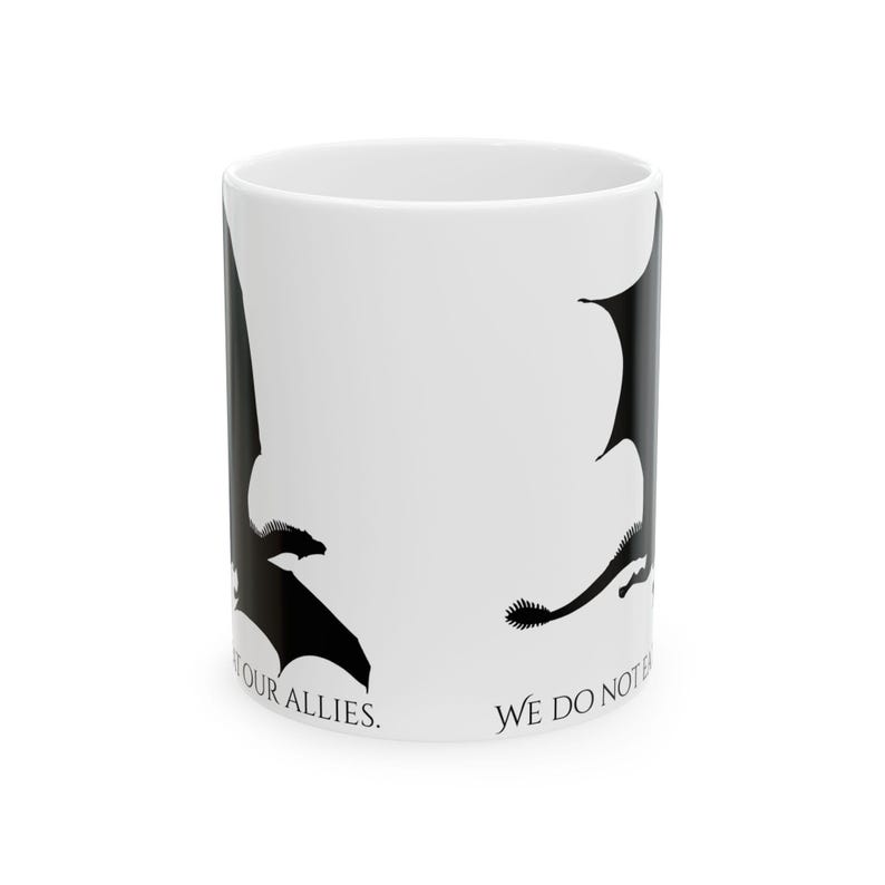 Iron Flame | Empyrean | Tairn | Dragons | Unique Coffee Cup, 11oz/15oz image 2