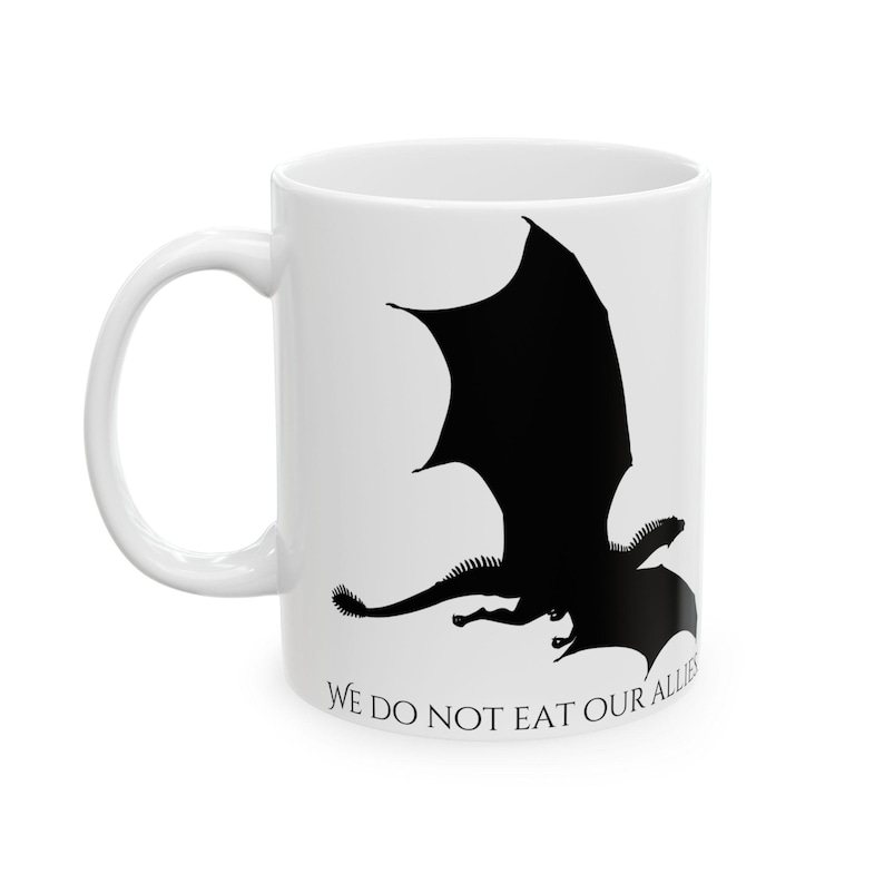 Iron Flame | Empyrean | Tairn | Dragons | Unique Coffee Cup, 11oz/15oz image 3