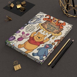 Whimsical Winnie the Pooh Journal, Playful Diary for Kids, Cute Notepad, Gift for Birthdays, Disney Fan Merchandise, School Supplies
