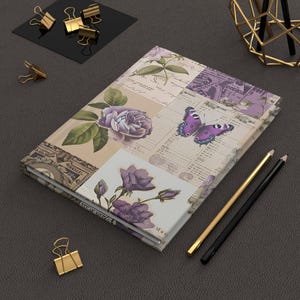 Floral Butterfly Hardcover Journal: Decorative Notebook for Writers