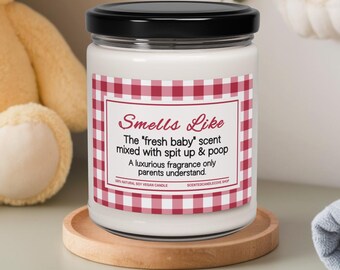 Funny New Mom Gift, Baby Shower Candle for First Time Mom, Postpartum Gift, First Mothers Day Present, Expecting Mom Soy Candle