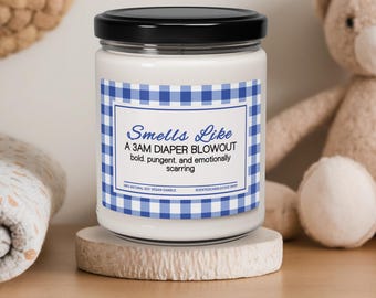 Funny New Mom Gift, Baby Shower Candle for First Time Mom, Postpartum Gift, First Mothers Day Present, Expecting Mom Gift, New Parent Candle