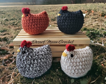 Grof gehaakte kip knuffel: boerderij paasdecor