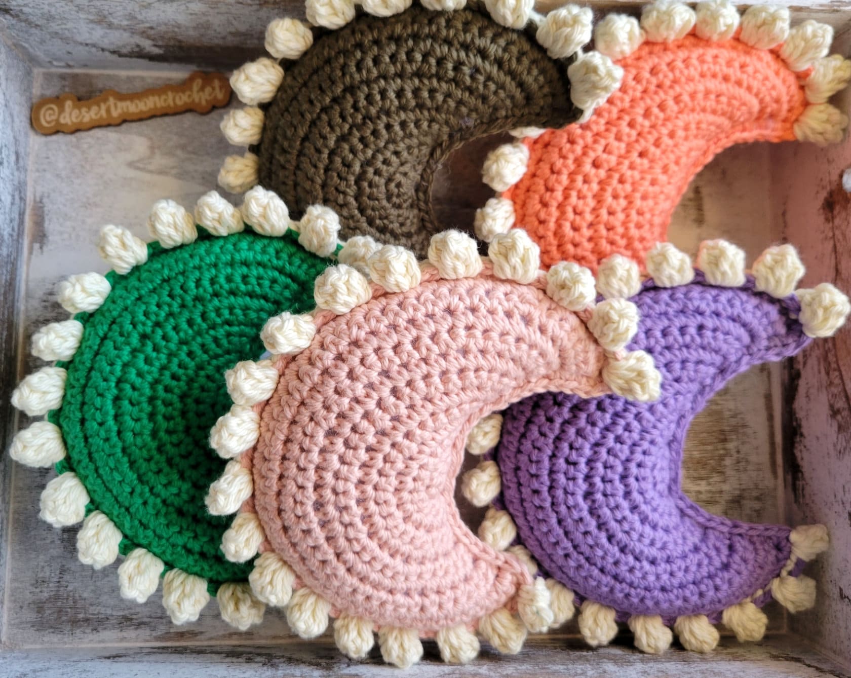 Crochet Moon Baby Rattle: Sensory Toy, Boho Nursery Decor - Etsy