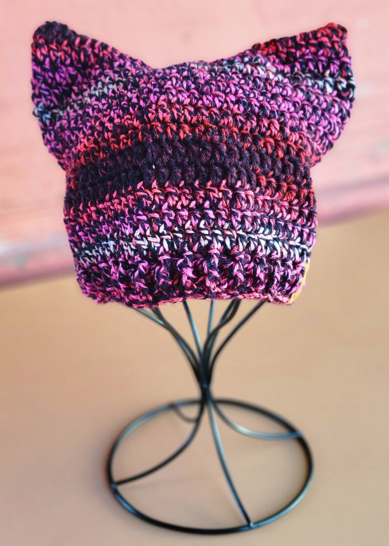 Cat Ears Beanie Pussycat Hat Crochet Pussy Hat Kitty Ears Etsy 