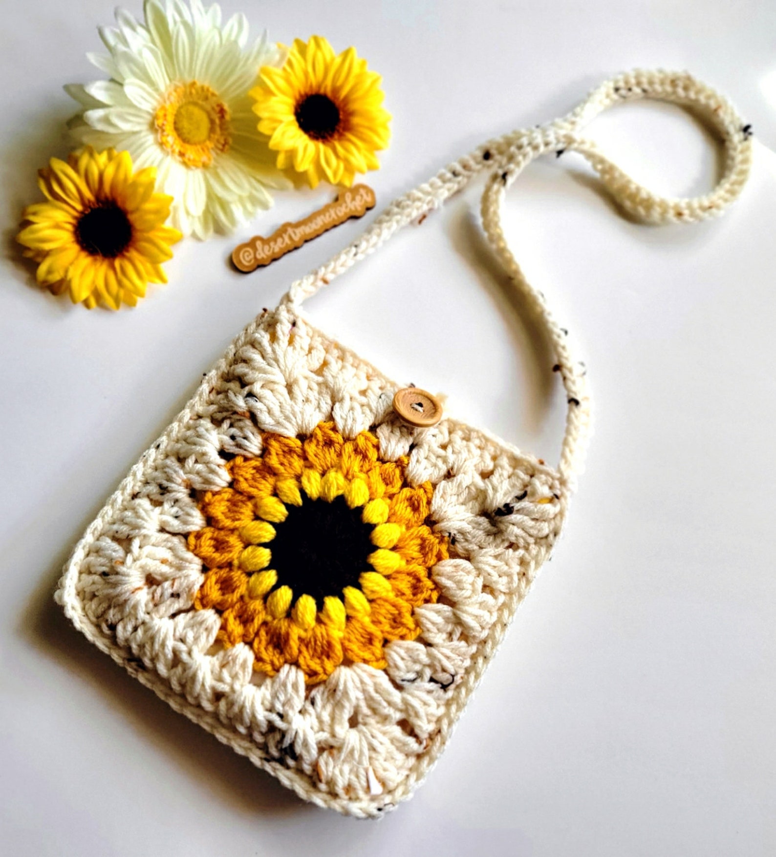 Sunflower Purseteen Adult Crochet Granny Sunflower Bag - Etsy