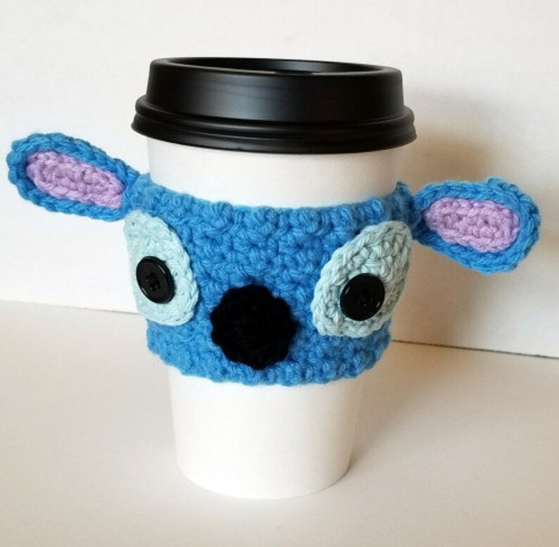 Stitch Coffee Cup Cozy Crochet Drink Sleeve Cozy for Hot or Etsy
