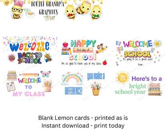 Welcome back to school cards