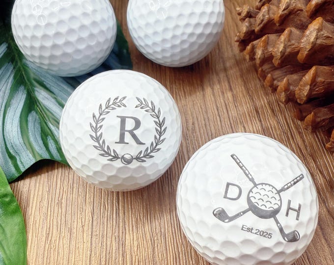 Customized wedding gift golf balls, personalized golf balls,  golf course reception, outdoor sports gifts, groomsmen gifts,