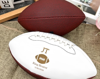 Customized American Football Wedding Favors,Groomsmen Gift Football,Engraved Rugby for Teammates,Best Men Gift,Ring Bearer Football Gift