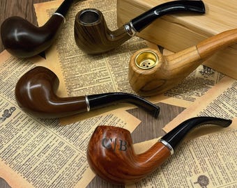 Customized handmade wooden pipe, groomsman proposal, birthday gift for him, groomsman gift, perfect gift for smokers