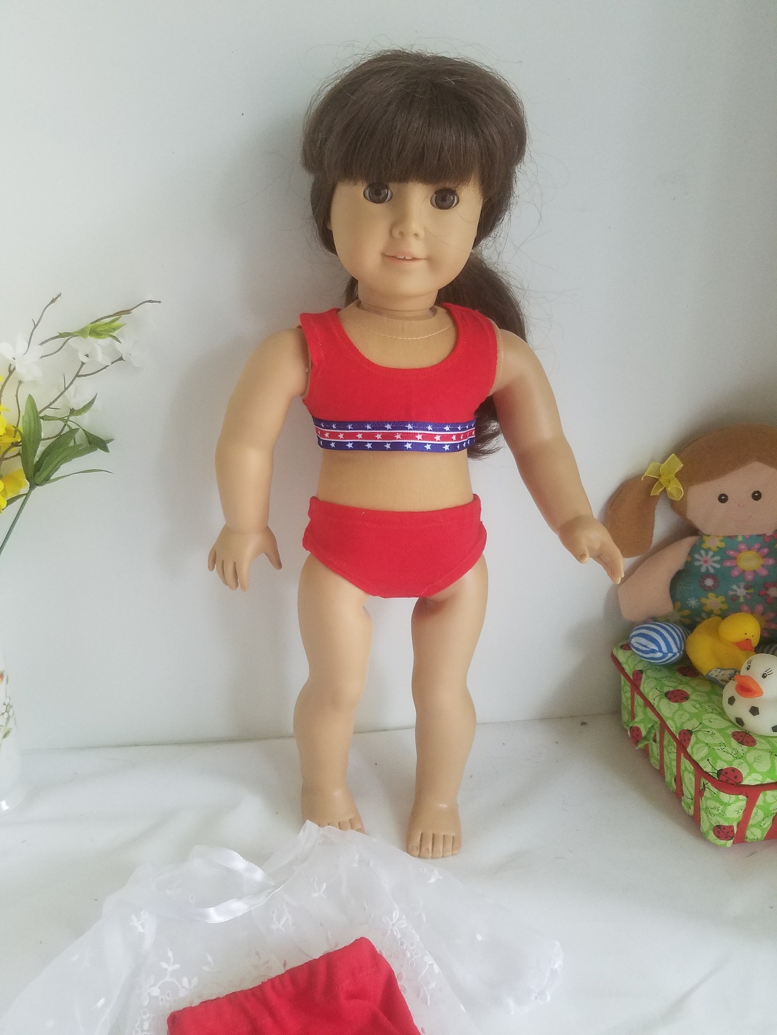 American Girl 4 Piece Size Swim Set 2 piece Swim Suit with Etsy