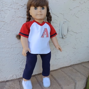 Arizona Baseball Fan Jersey for Popular 18 inch Dolls