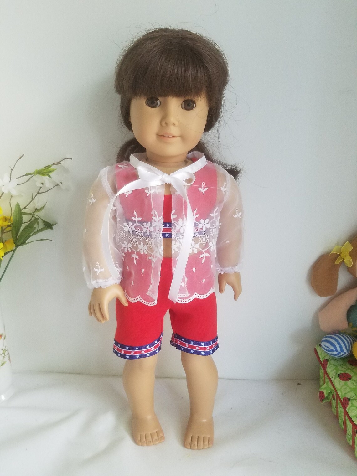 American Girl 4 Piece Size Swim Set 2 piece Swim Suit with Etsy