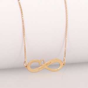 Infinity Name Necklace, Hebrew Necklace, Hebrew Font, Jewish Gift Jewelry, Gift from Israel, made in Israel, Judaica gift, Jewish Necklacel