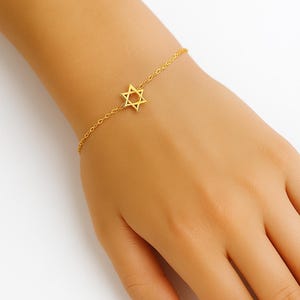 Star of David Bracelet, Star of David Charm,Tiny Star Of David Bracelet,Magen David Bracelet,Jewish Star Charm Bracelet