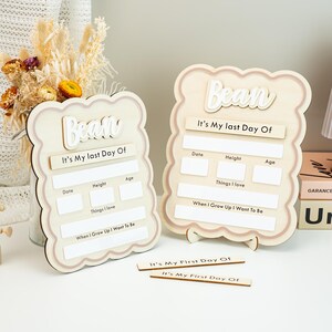 Custom First Day Of School Sign, Last Day of School Sign, Custom Name Sign, Preschool Back To School Dry Erase Sign, 1st Day of School Board