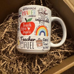 Teacher mug, teacher back to school mug, mug for a teacher, teacher thank you, cute  teacher mug, best teacher mug, teacher inspirational
