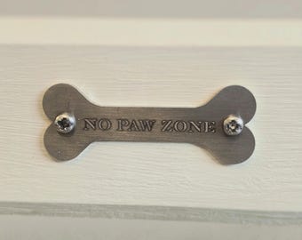 Placa de identificación personalizada para puerta, comedero, cama y rampa.