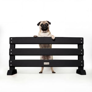Dog Stopper - 3 Slats - Dog gate - Stairs Blocker - Dog Door Guard - Low Dog Gate - Wooden Door Stopper - Door Blocker - Dog Barrier - Wood