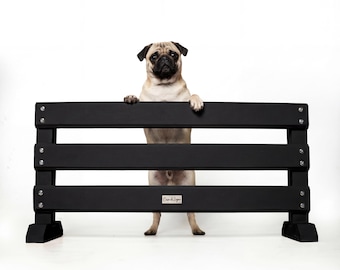 Dog Stopper - 3 Slats - Dog gate - Stairs Blocker - Dog Door Guard - Low Dog Gate - Wooden Door Stopper - Door Blocker - Dog Barrier - Wood