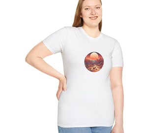 Desert Dreamer Moonlit Desert Graphic with Coyotes Unisex T-Shirt