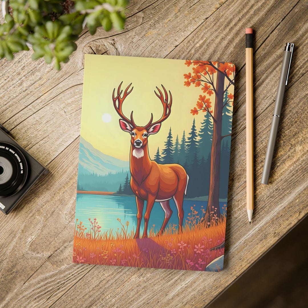 Whitetail Deer Dreams Softcover Journal, Wildlife Nature Theme Notebook ...