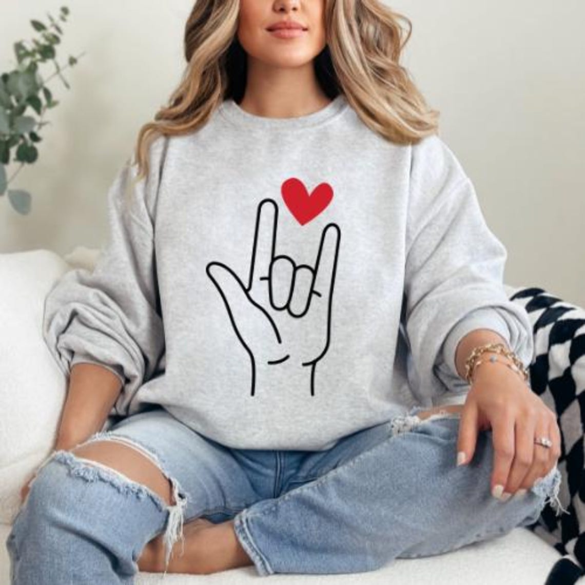 Valentine's Day DTF Transfer Ready to Press Sign Language I Love You ...