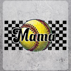 Softball Baseball Mama PNG Retro Design Dame Png Softball Team Png Softball Shirt Trendy Mama Sublimation DTF ORIGINAL 4 Dateien enthalten