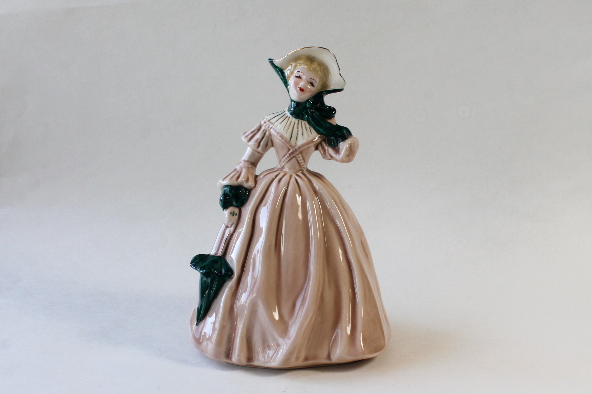 Vintage Lady Figurine Florence Ceramics Louise Flowing Full Etsy