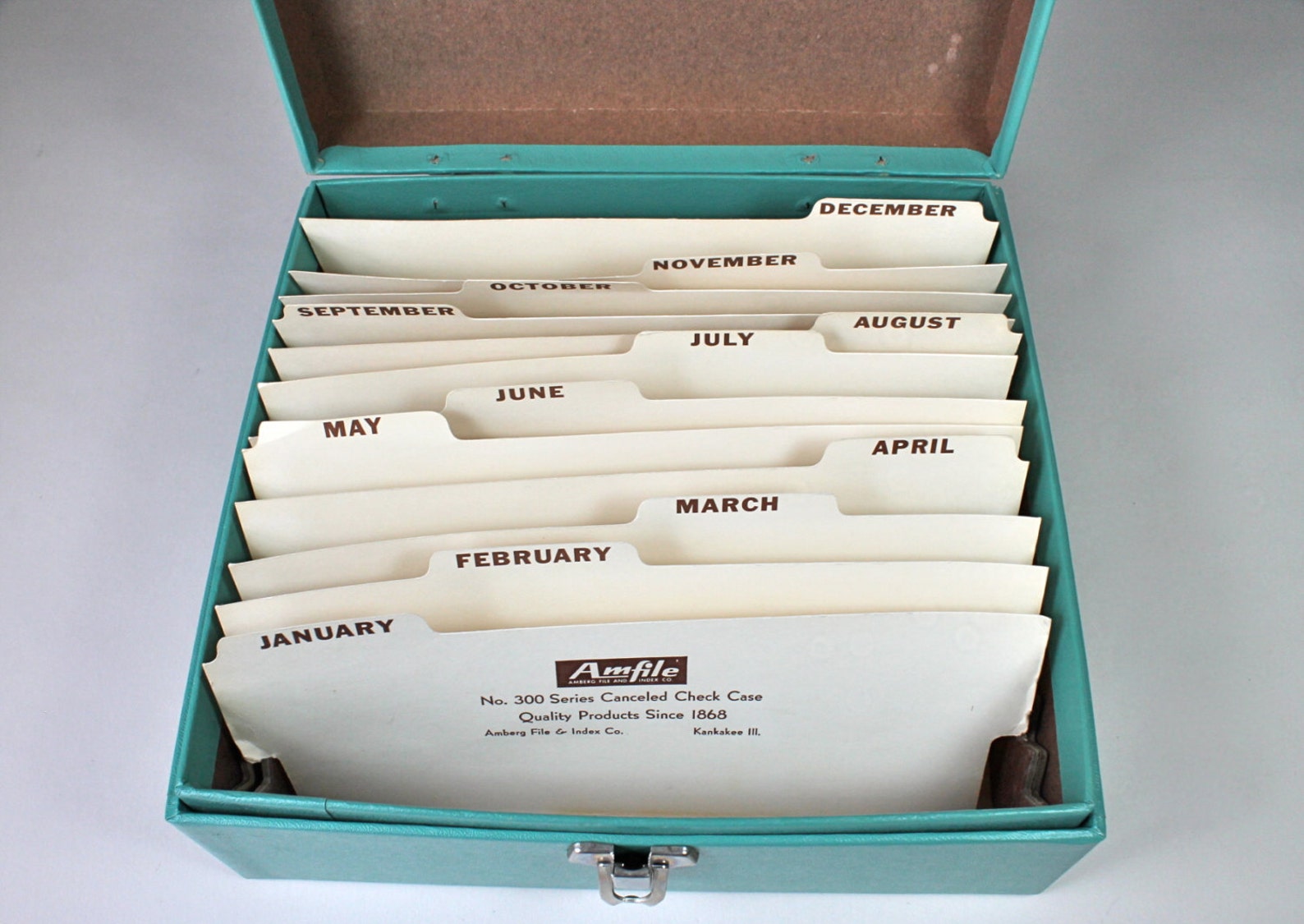 Vintage Receipt Box Desk Organizer Cancelled Check File Box Etsy