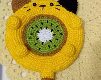 Häkelanleitung - Katze Enthalten als Untersetzer, Halter, Aufbewahrung