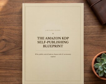 Amazon KDP Self-Publishing Blueprint | Sell Books With AI, PDF Digital Download
