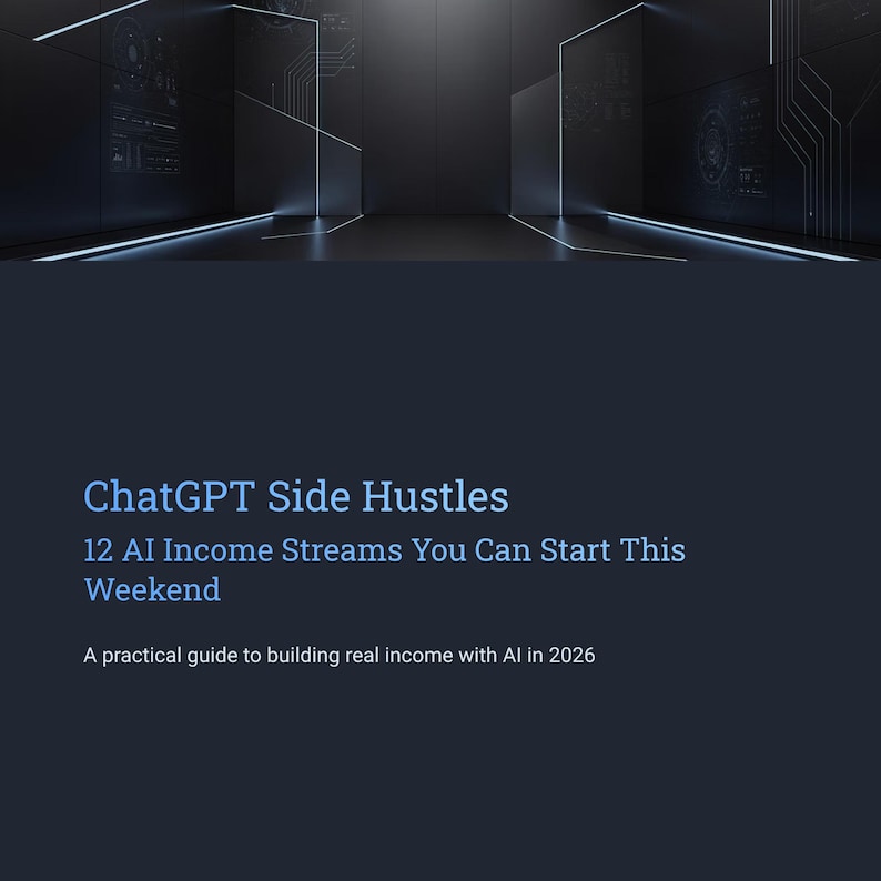 ChatGPT Side Hustles eBook: 12 AI Income Streams (Digital PDF Guide) image 2