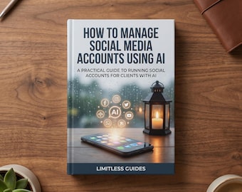 How to Manage Social Media Accounts Using AI | PDF Ebook, Digital Download