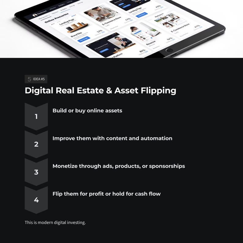 Passive Income Guide | 5 Online Side Hustles | Digital Products Affiliate Content | Beginner Plan | PDF Download image 9