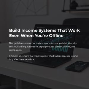 Passive Income Guide | 5 Online Side Hustles | Digital Products Affiliate Content | Beginner Plan | PDF Download image 2