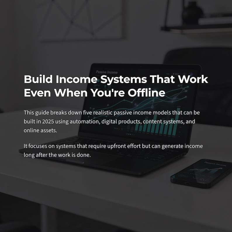 Passive Income Guide | 5 Online Side Hustles | Digital Products Affiliate Content | Beginner Plan | PDF Download image 2