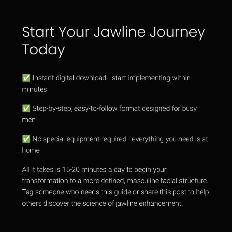 The Defined Jawline Protocol | Jawline Exercise Guide | Mewing Routine ...