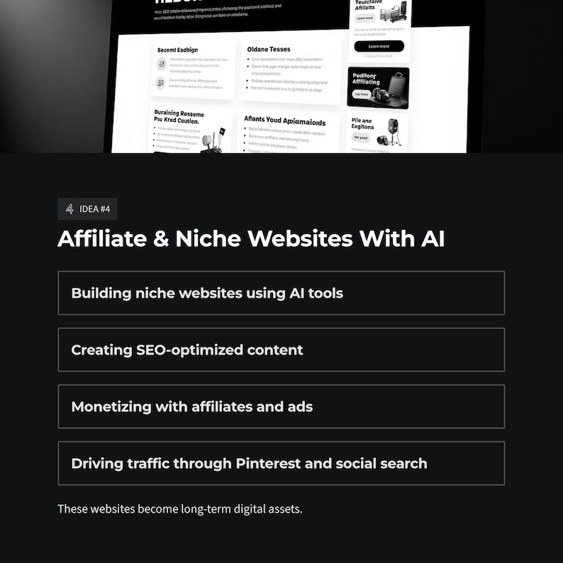 Passive Income Guide | 5 Online Side Hustles | Digital Products Affiliate Content | Beginner Plan | PDF Download image 8