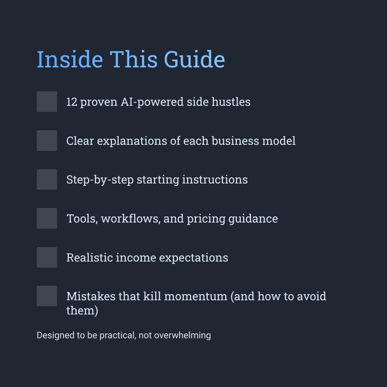 ChatGPT Side Hustles eBook: 12 AI Income Streams (Digital PDF Guide) image 6
