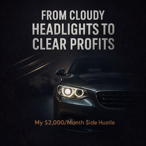 Headlight Restoration Side Hustle Guide, Start a Mobile Car Care Business Step by Step, Pricing & Marketing, Digital PDF
