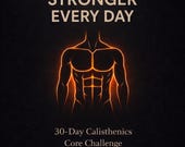 30 Day Home Workout Plan No Equipment, Calisthenics Challenge for Strength & Core, Beginner Fitness Guide, Digital PDF