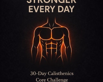 30 Day Home Workout Plan No Equipment, Calisthenics Challenge for Strength & Core, Beginner Fitness Guide, Digital PDF