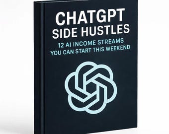 ChatGPT Side Hustles eBook: 12 AI Income Streams  (Digital PDF Guide)